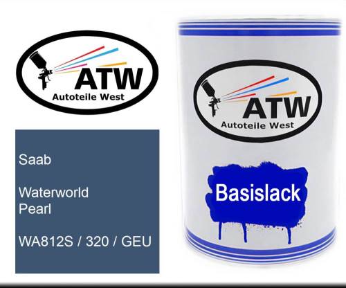 Saab, Waterworld Pearl, WA812S / 320 / GEU: 500ml Lackdose, von ATW Autoteile West.